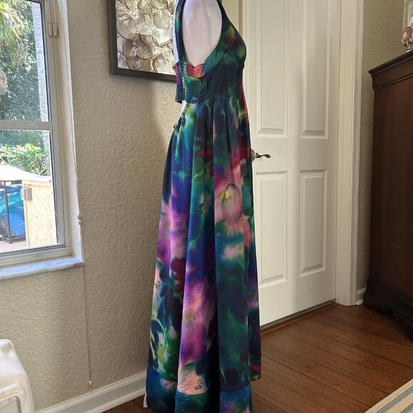Anthropologie A-Line Watercolor Dress - Picture 5 of 8